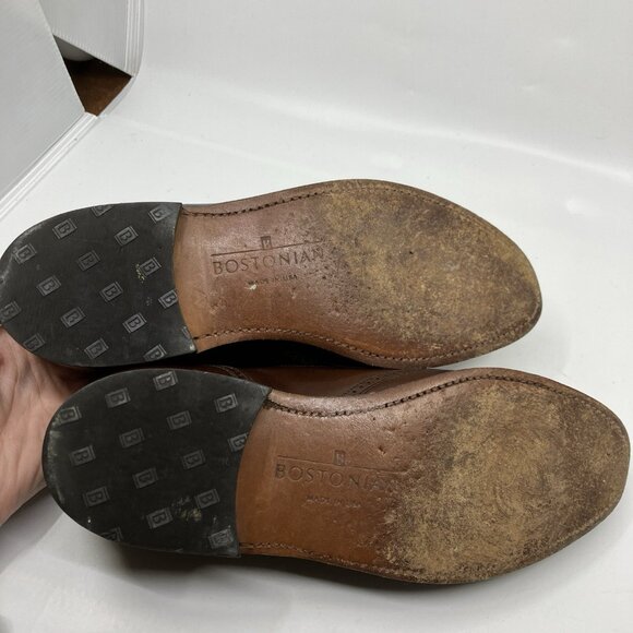 Bostonian Mens Brown Brogue Wingtip Tassel Kiltie Loafers 8.5 D/B - Picture 9 of 9